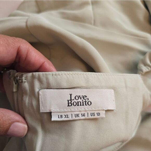 Love, Bonito Valorie Flutter Sleeve Mermaid Midi Dress Size 10 Willow Shade - Picture 5 of 16